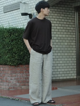 「BATONER（バトナー）のアイテム」を使った、わむう_wamuさん（メンズ・164cm）の夏コーディネート