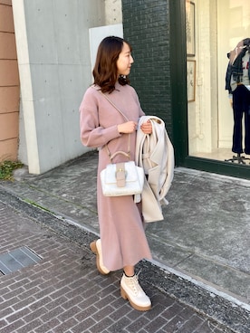 ワンピースを使った ピンクベージュ の人気ファッションコーディネート Wear