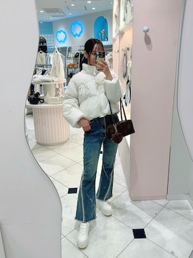 「アイテム（ダウンジャケット/コート）」を使った、akaneさん（レディース・167cm・20代）の秋コーディネート