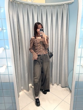 「OLIVE des OLIVE（オリーブデオリーブ）のアイテム（デニムパンツ）」を使った、akaneさん（レディース・167cm）の秋コーディネート