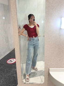 「OLIVE des OLIVE（オリーブデオリーブ）のアイテム」を使った、akaneさん（レディース・167cm）の夏コーディネート