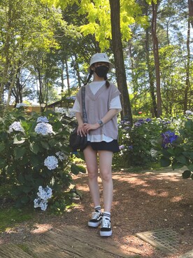 「ANDGEEBEE（アンジービー）のアイテム」を使った、ayanaさん（レディース・159cm）の夏コーディネート