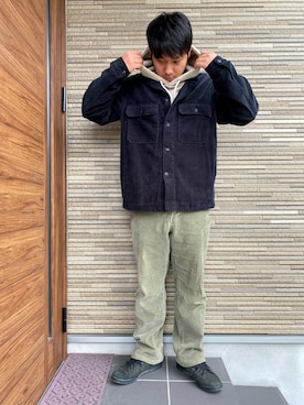「WILD THINGS（ワイルドシングス）のアイテム（ミリタリージャケット）」を使った、くうたろうさん（メンズ・174cm）の冬コーディネート