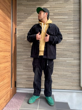 「WILD THINGS（ワイルドシングス）のアイテム（ミリタリージャケット）」を使った、くうたろうさん（メンズ・174cm）の冬コーディネート
