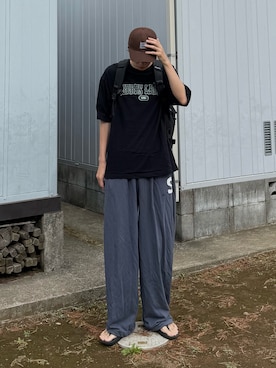 「FFEIN（フェイン）のアイテム（キャップ）」を使った、亮.さん（メンズ・180cm）の夏コーディネート