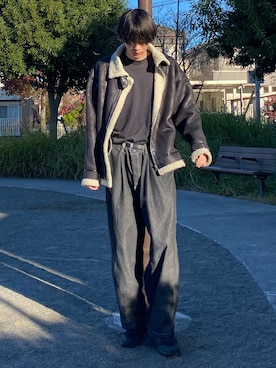 「スターティングオーバー」｜亮.さん（メンズ・180cm）の冬コーディネート