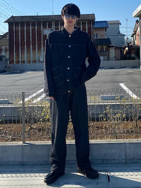 「NO NEED（ノーニード）のアイテム（ジャケット/アウター）」を使った、亮.さん（メンズ・180cm）の春コーディネート