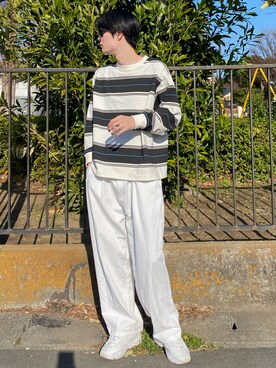 「Adoon plain（アドーンプレーン）のアイテム」を使った、亮.さん（メンズ・180cm）の春コーディネート