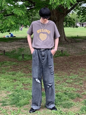 「Alfred Alex（アルフレッドアレックス）のアイテム（パンツ）」を使った、亮.さん（メンズ・180cm）の春コーディネート