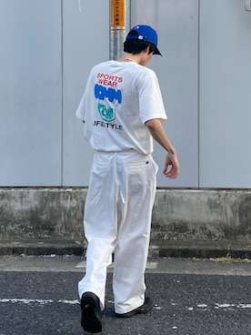 「FCMM（エフシーエムエム）のアイテム（トップス）」を使った、亮.さん（メンズ・180cm）の夏コーディネート