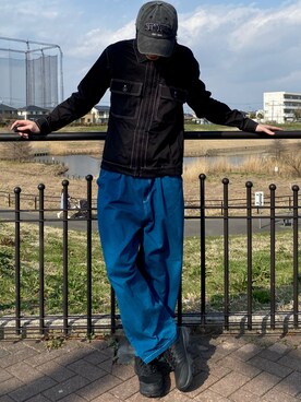 「SHEEN（シーン）のアイテム（帽子）」を使った、亮.さん（メンズ・180cm）の春コーディネート