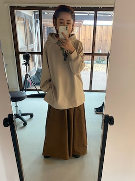 「アイテム（スウェット）」を使った、ぺこさん（レディース・156cm・40代）の冬コーディネート