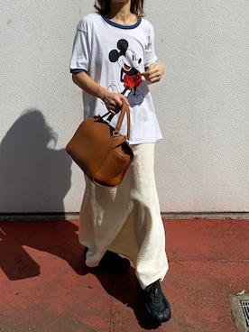 「chiiiibag」｜「アイテム（スカート）」を使った、ぺこさん（レディース・156cm）の秋コーディネート