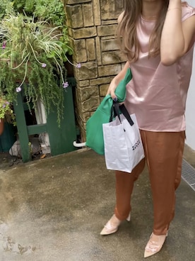 「Ameri（アメリ）のアイテム（サンダル）」を使った、ぺこさん（レディース・156cm）の夏コーディネート