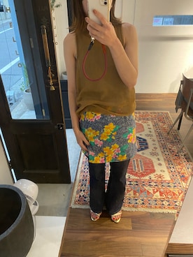 「Firsthand（ファーストハンド）のアイテム（パンツ）」を使った、ぺこさん（レディース・156cm）の夏コーディネート