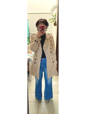 「MANGO（マンゴ）のアイテム（ジャケット/アウター）」を使った、daioukachanさん（レディース・173cm）の春コーディネート