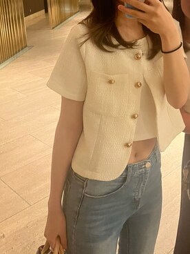 「DHOLIC（ディーホリック）のアイテム（ジャケット/アウター）」を使った、naaさん（レディース・165cm）の夏コーディネート