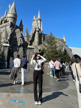 「SONA（ソナ）のアイテム（スラックス）」を使った、naaさん（レディース・165cm）の秋コーディネート