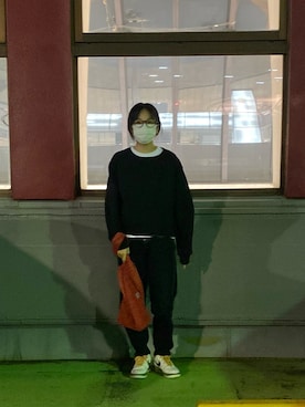 「ENOF（イナフ）のアイテム（スウェット）」を使った、ささん（レディース・158cm）の秋コーディネート