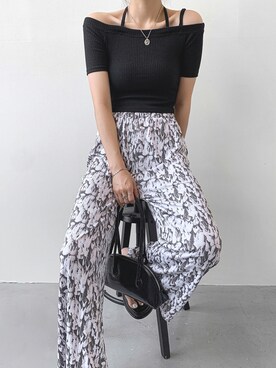 「merongshop（メロンショップ）のアイテム（ショルダーバッグ）」を使った、merongshopjpさん（レディース・163cm）の夏コーディネート