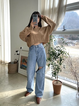 「merongshop（メロンショップ）のアイテム」を使った、merongshopjpさん（レディース・161cm）の冬コーディネート