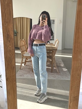 「merongshop（メロンショップ）のアイテム」を使った、merongshopjpさん（レディース・161cm）の冬コーディネート