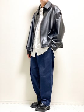 「shiki tokyo（シキトウキョウ）のアイテム（ブルゾン）」を使った、kazuさん（メンズ・173cm）の秋コーディネート