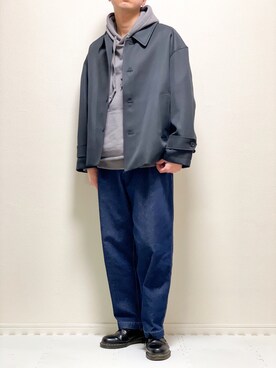 「shiki tokyo（シキトウキョウ）のアイテム（パーカー）」を使った、kazuさん（メンズ・173cm）の冬コーディネート