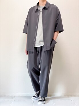 「WYM × ATTACHMENT（ウィム×アタッチメント）のアイテム（その他パンツ）」を使った、kazuさん（メンズ・173cm）の春コーディネート