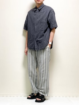「417 EDIFICE（フォーワンセブンエディフィス）のアイテム（パンツ）」を使った、kazuさん（メンズ・173cm）の夏コーディネート