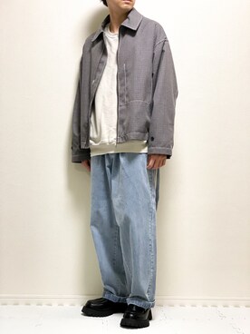 「shiki tokyo（シキトウキョウ）のアイテム（ブルゾン）」を使った、kazuさん（メンズ・173cm）の秋コーディネート