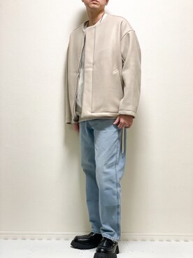 「shiki tokyo（シキトウキョウ）のアイテム（スウェット）」を使った、kazuさん（メンズ・173cm）の冬コーディネート