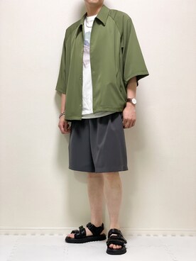 「WYM × ATTACHMENT（ウィム×アタッチメント）のアイテム（その他パンツ）」を使った、kazuさん（メンズ・173cm）の夏コーディネート