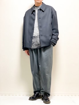 「ユニクロ」｜「アイテム（セットアップ）」を使った、kazuさん（メンズ・173cm）の冬コーディネート