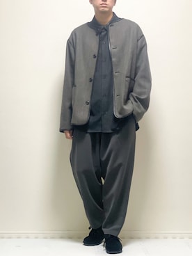「epnok（エプノック）のアイテム（ノーカラージャケット）」を使った、kazuさん（メンズ・173cm）の秋コーディネート