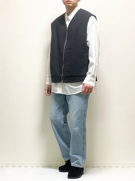 LIDNM(リドム)の「LIGHT TWEED LINING VEST(ベスト)」 - WEAR