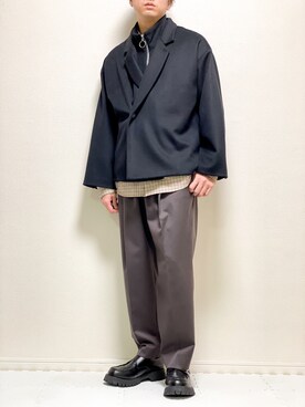 「DOOPZ（ドープス）のアイテム（テーラードジャケット）」を使った、kazuさん（メンズ・173cm）の秋コーディネート