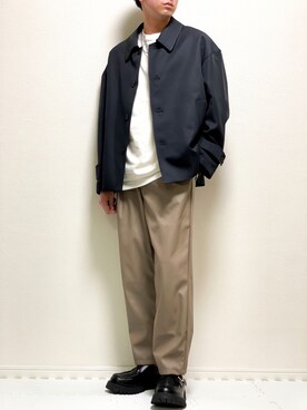 「MinoriTY（マイノリティ）のアイテム（セットアップ）」を使った、kazuさん（メンズ・173cm）の秋コーディネート