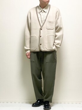 「ONCILY（オンシェリー）のアイテム（カーディガン/ボレロ）」を使った、kazuさん（メンズ・173cm）の秋コーディネート