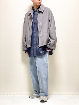 「shiki tokyo（シキトウキョウ）のアイテム（ブルゾン）」を使った、kazuさん（メンズ・173cm）の冬コーディネート