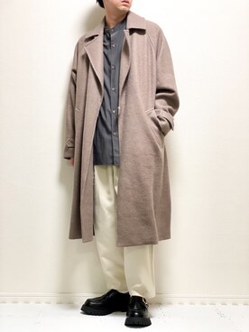 「shiki tokyo（シキトウキョウ）のアイテム（トレンチコート）」を使った、kazuさん（メンズ・173cm）の秋コーディネート
