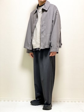 「shiki tokyo（シキトウキョウ）のアイテム（ブルゾン）」を使った、kazuさん（メンズ・173cm）の冬コーディネート