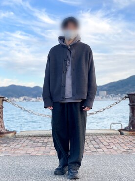 「shiki tokyo（シキトウキョウ）のアイテム（パーカー）」を使った、kazuさん（メンズ・173cm）の冬コーディネート