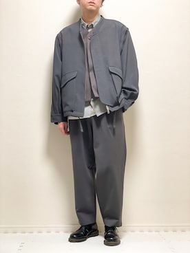 「stein（シュタイン）のアイテム（ベスト）」を使った、kazuさん（メンズ・173cm）の冬コーディネート