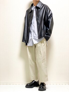 「shiki tokyo（シキトウキョウ）のアイテム（ブルゾン）」を使った、kazuさん（メンズ・173cm）の秋コーディネート
