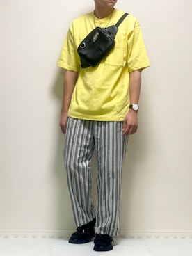 「417 EDIFICE（フォーワンセブンエディフィス）のアイテム（パンツ）」を使った、kazuさん（メンズ・173cm）の夏コーディネート