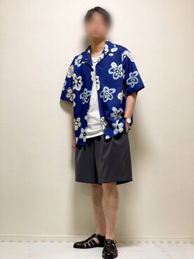 「WYM × ATTACHMENT（ウィム×アタッチメント）のアイテム（その他パンツ）」を使った、kazuさん（メンズ・173cm）の夏コーディネート