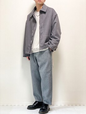 「shiki tokyo（シキトウキョウ）のアイテム（ブルゾン）」を使った、kazuさん（メンズ・173cm）の冬コーディネート