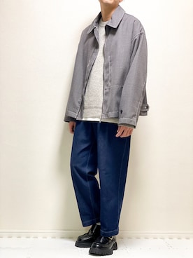 「shiki tokyo（シキトウキョウ）のアイテム（ブルゾン）」を使った、kazuさん（メンズ・173cm）の秋コーディネート