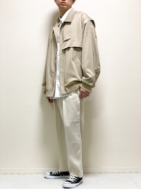 「shiki tokyo（シキトウキョウ）のアイテム（ジャケット/アウター）」を使った、kazuさん（メンズ・173cm）の春コーディネート